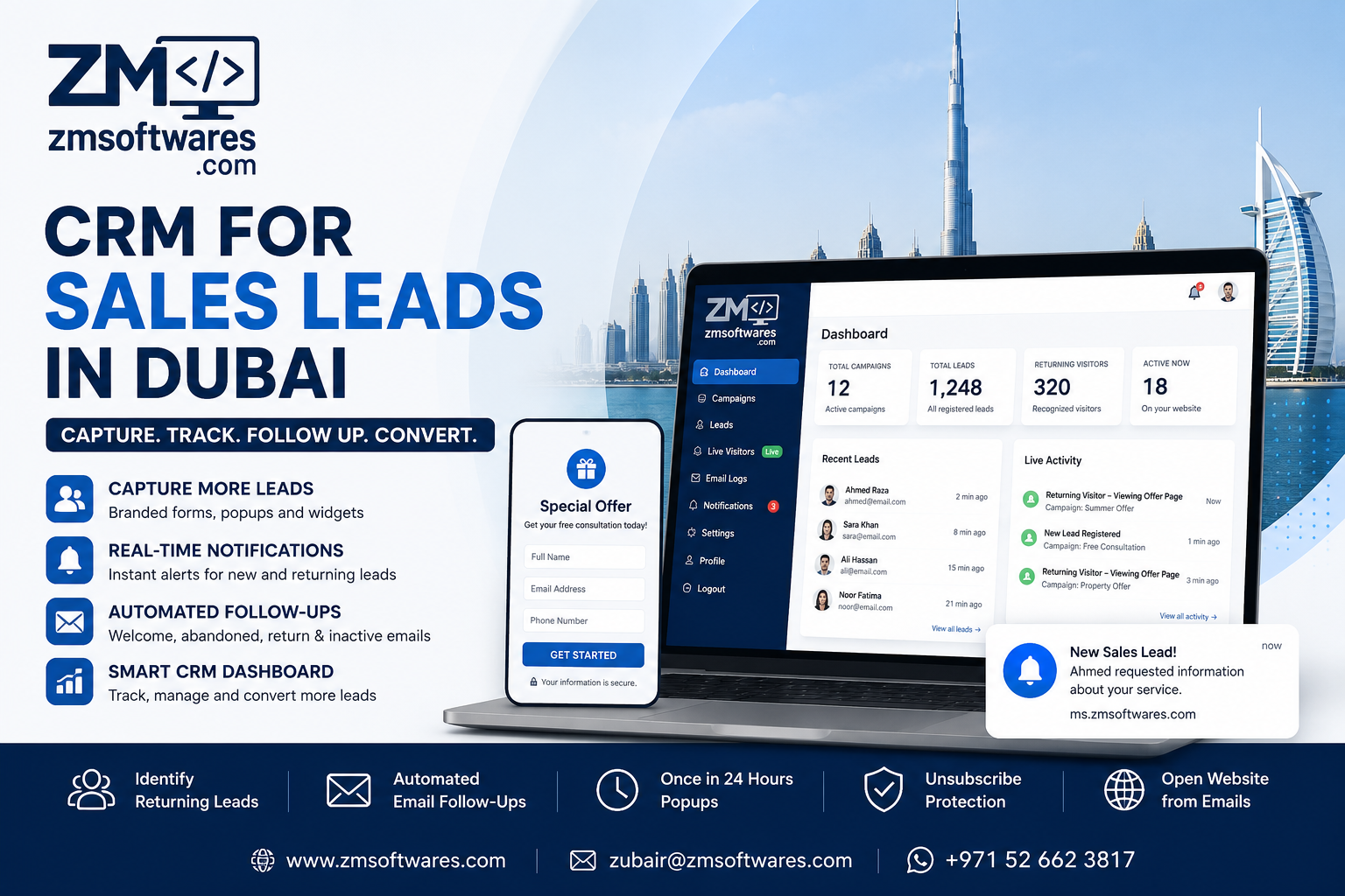 CRM for Sales Leads in Dubai: How to Capture, Track and Convert More Enquiries